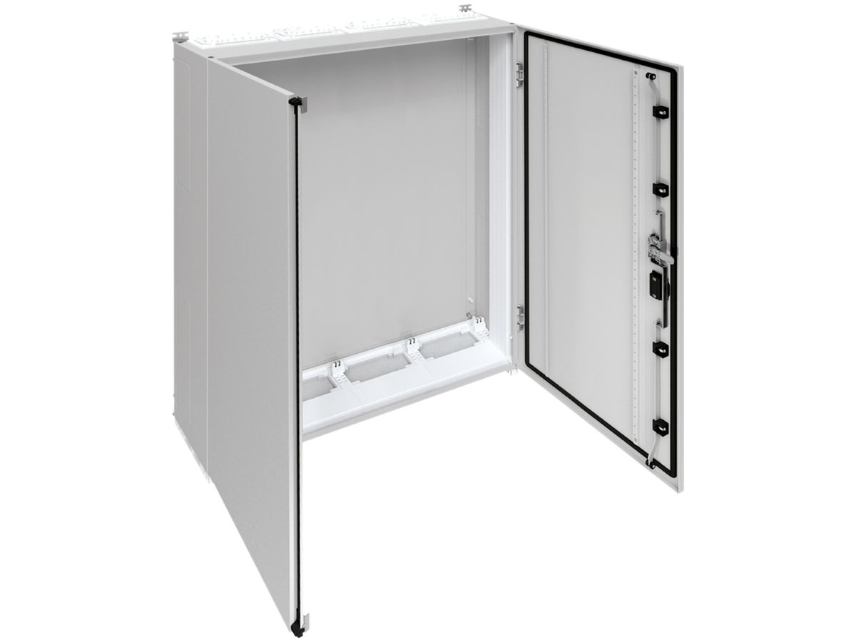 Wandschrank Hager univers mit Volltür SK I IP55 1400×1050×275mm RAL 7035