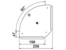 Deckel BET RBD 90° 200mm Stahl bandverzinkt