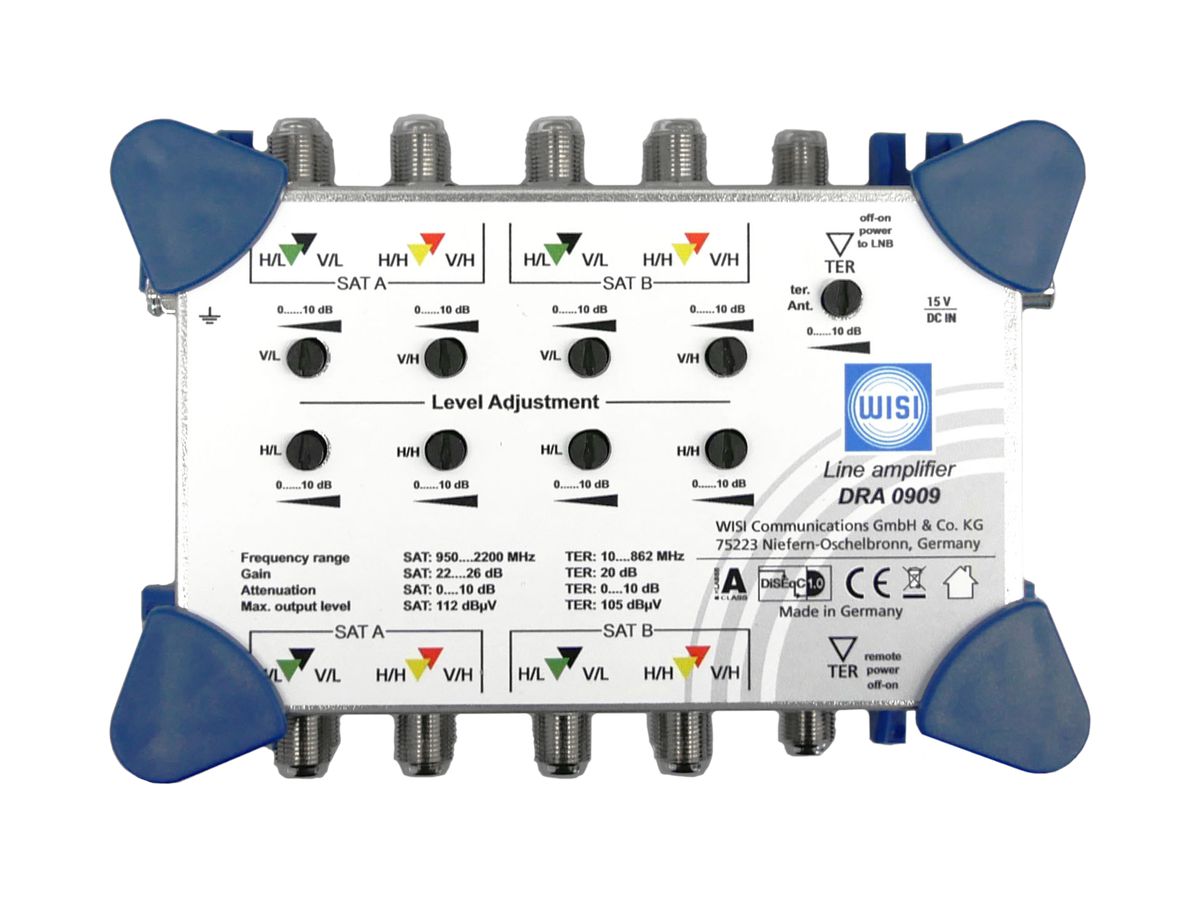 Linienverstärker WISI FLEXSWITCH f.2 Satelliten+terrestrische Signale 16…26dB