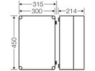 Apparategehäuse grau MI 9310 leer mit Deckel transparent, 450×300×214