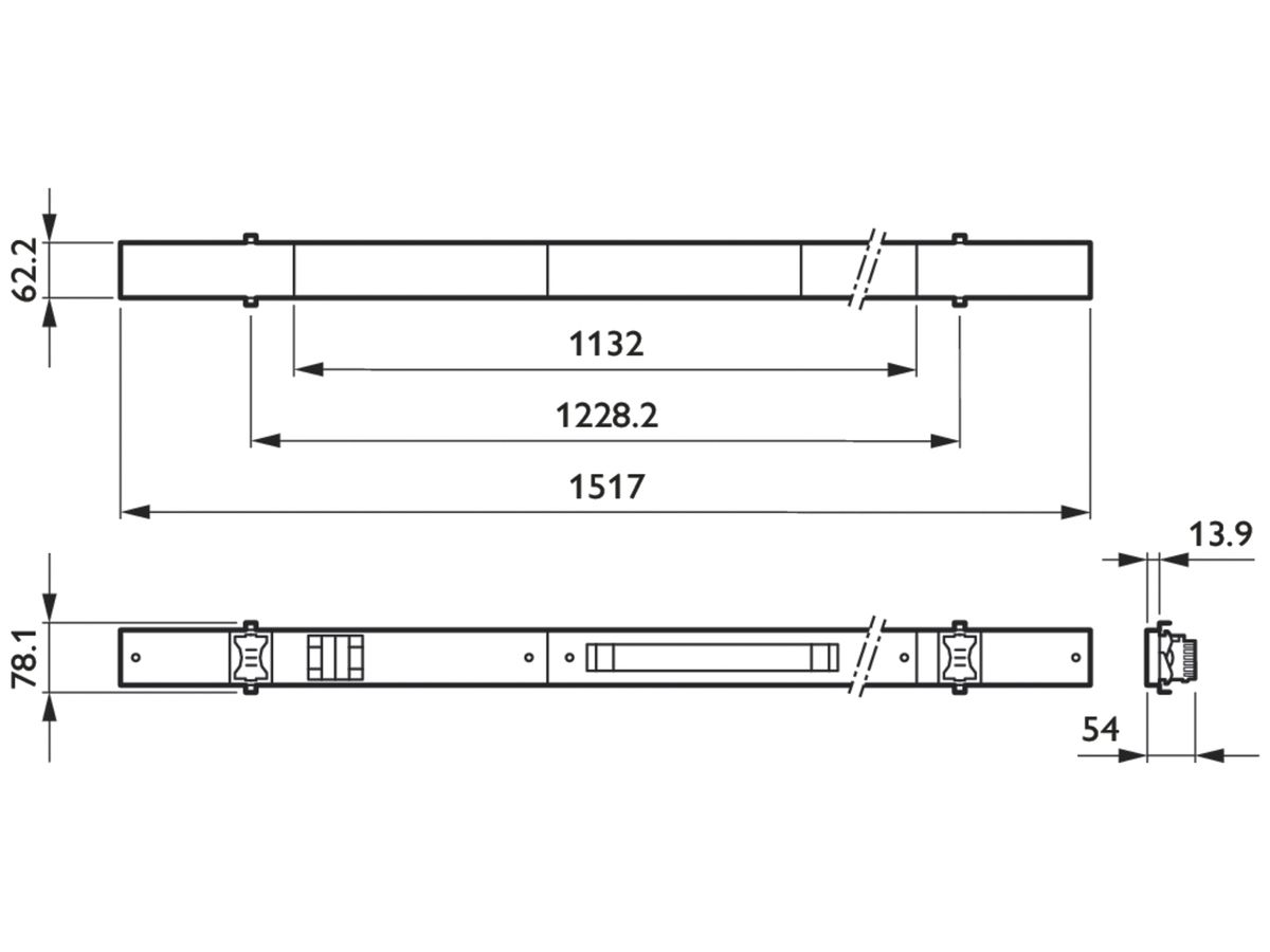 LED-Leuchteinsatz Philips Maxos fusion Panel WB 50W 8000lm 4000K 1517mm