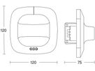 EB-Präsenzmelder Steinel Dual HF COM1 360° h=2.8m 20m×3m