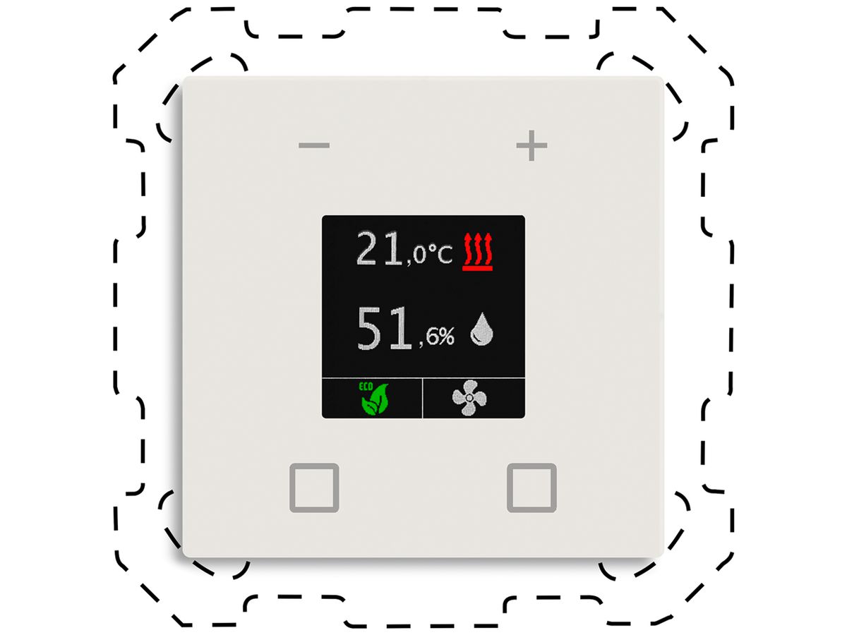 UP-Raumtemperaturregler KNX MDT CN-RTR60S.01 Display 4×DI weiss matt