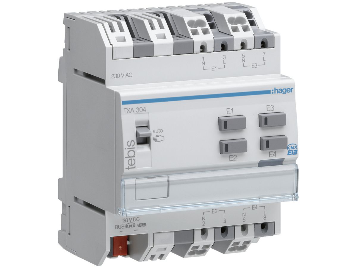REG-Binäreingang KNX Hager 4-fach