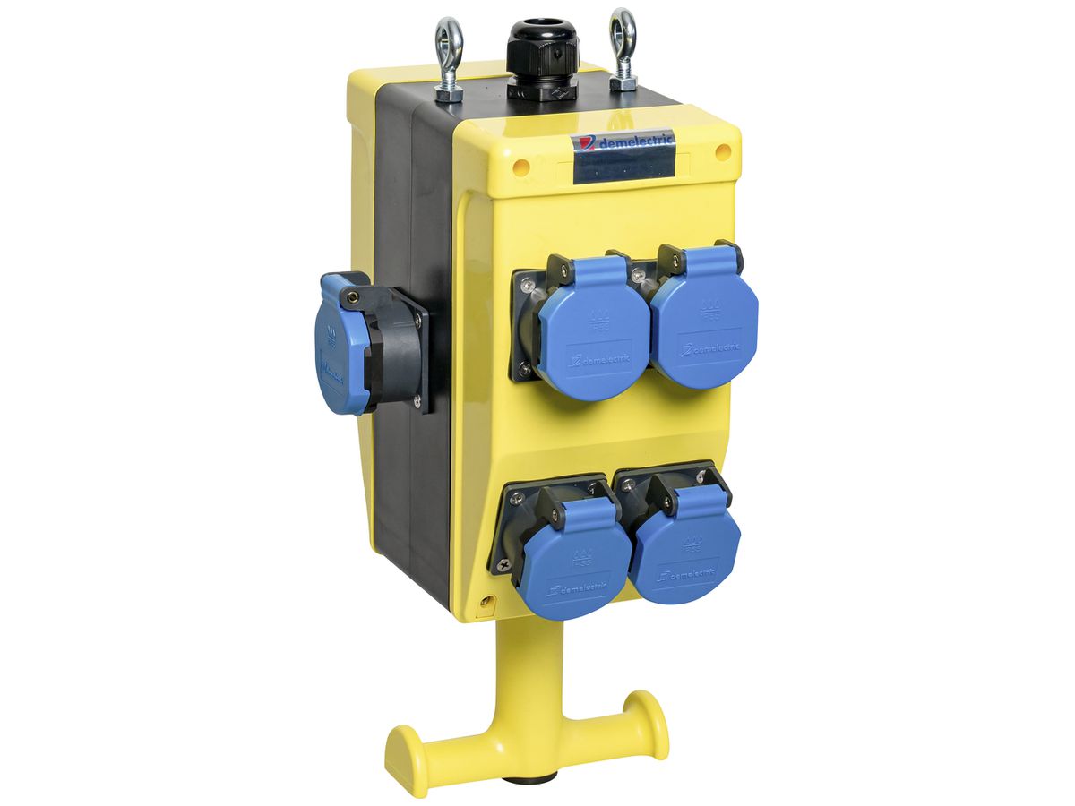 Stromverteiler DEM DB25904 16A 1×FI 6×T23 abhängbar