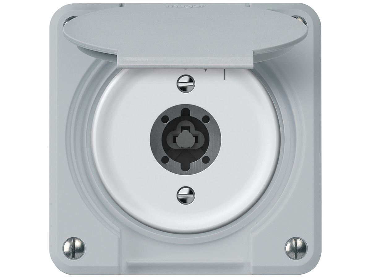 UP-Schlüsselschwenktaster robusto 2P 2NO 20A 250V 86×86mm grau