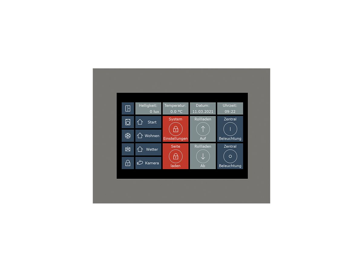 UP-Touchpanel KNX MDT VC-0701.04 7" 800×480px farbbneutral ohne Rahmen