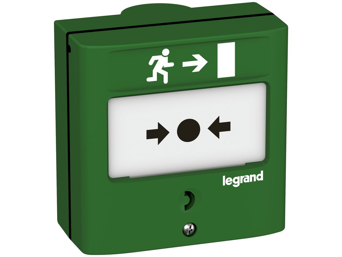 AP-Alarmtaster Legrand 2L S+Ö grün