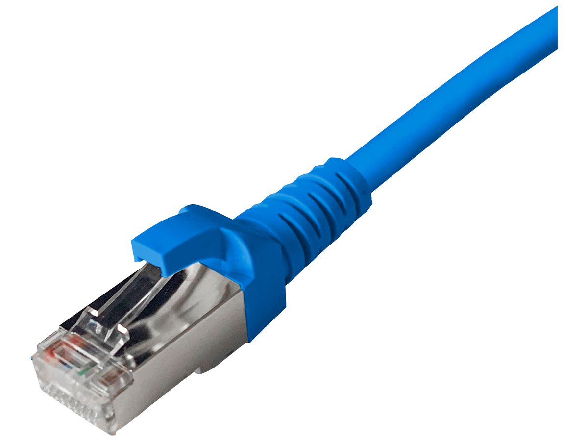 Patchkabel RJ45 Dätwyler 5502 flex LSZH CAT5e S/UTP AWG26 1:1 blau 0.9m