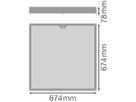 LED-Deckenleuchte LEDVANCE PL SF SEN 32W 4160lm 3000…4000K 674×674 weiss