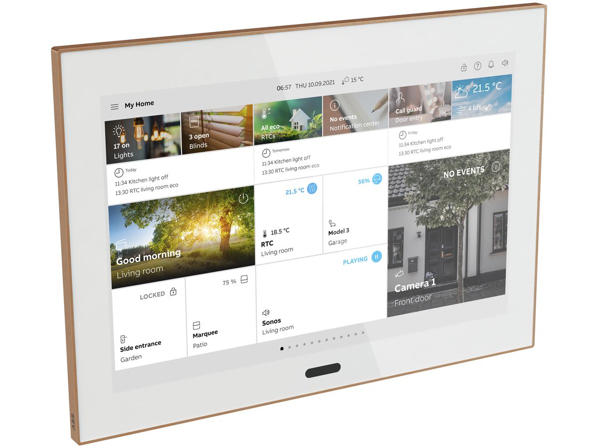 Touchpanel 10" ABB-SmartTouch, KNX/free@home/ABB-Welcome, weiss/Kupfer