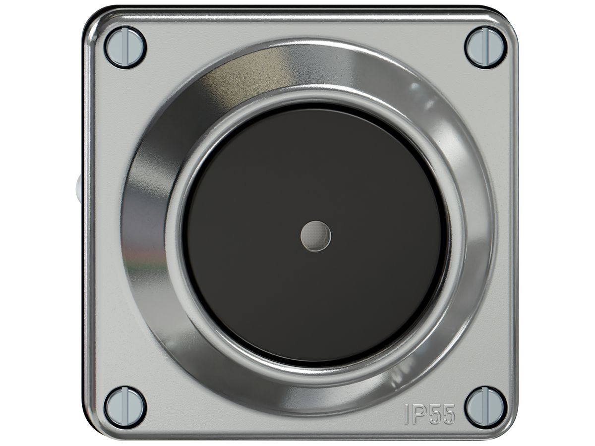 Leuchtdruckschalter ELEMENT Sch 6/1L 16A 250V LED Aluminium