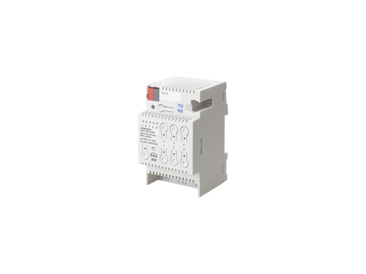 REG-KNX-Schaltaktor Siemens 3-fach 10A, Hauptmodul