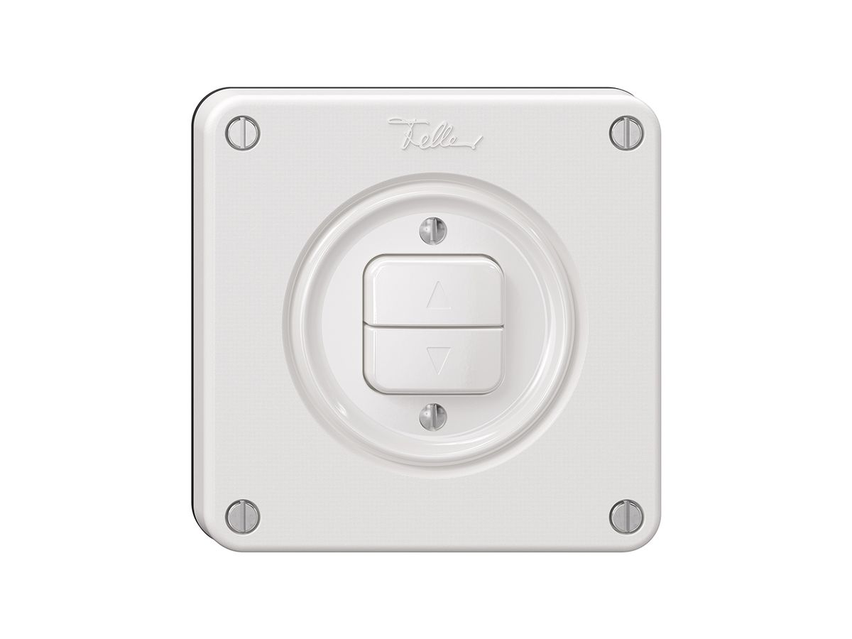 Storentaster NEVO, 1-Kanal, Einbautiefe 18 mm, 87×87 mm, weiss