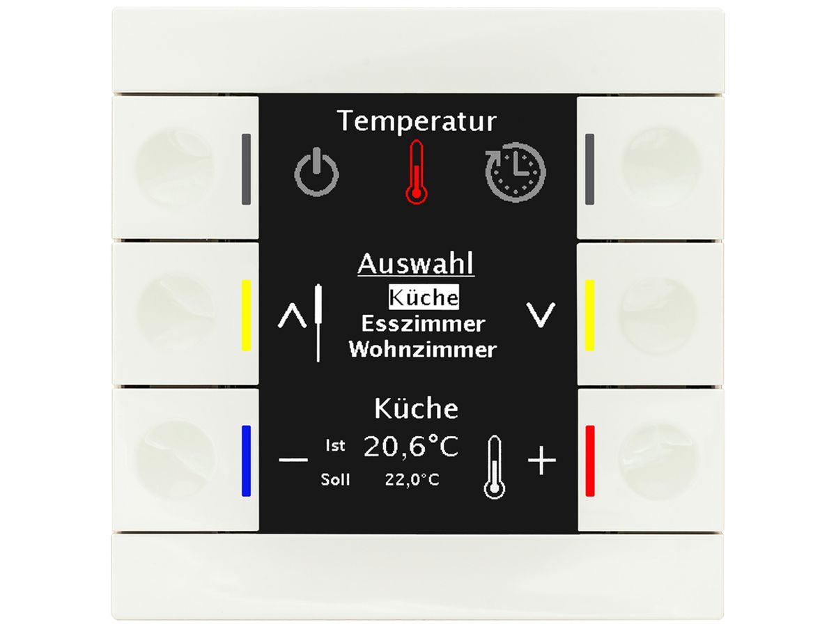 UP-Bediengerät KNX MDT BE-BZS86.01 6T Display weiss gl
