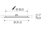EB-LED-Deckenleuchte SLV SENSER24 ROUND 500mA 13W 1200lm 3000K EB-Ø205mm ws