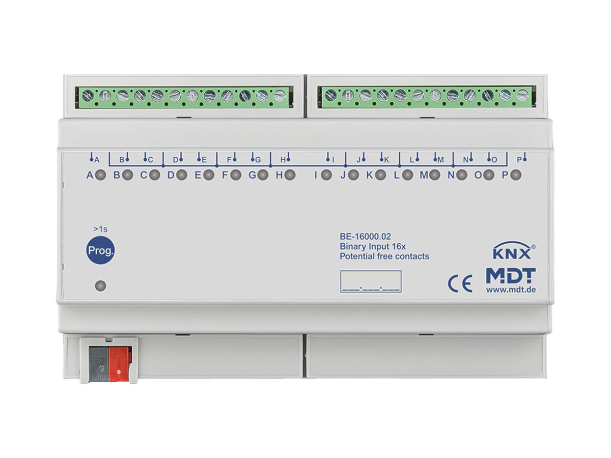 REG-Binäreingang KNX MDT BE-16000.02 16-Kan 12V 8TE