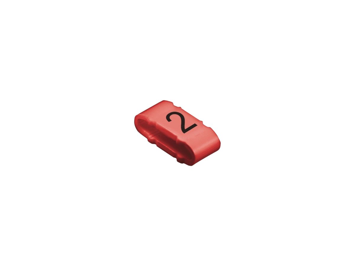 Kabelmarkierer Weidmüller CLI C MP für Ø10…317mm 4×11.3mm Aufdruck: 2, rot