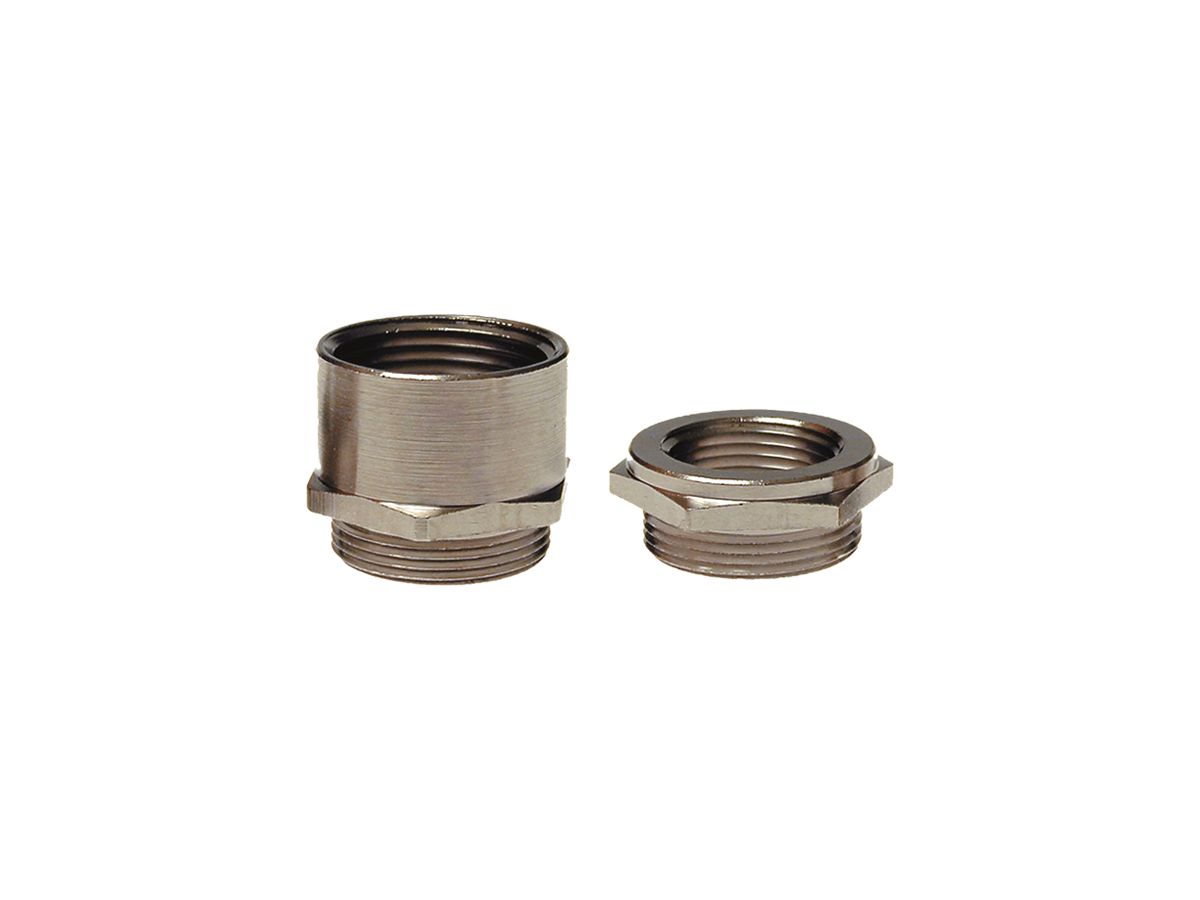 Adapter Plica MS, Aussen-/Innengewinde: M20/NPT 1/2" IP68 Messing vernickelt