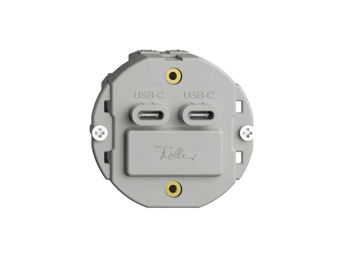 Steckdose USB 18W 2×Typ C Feller BSE 230V 3600mA