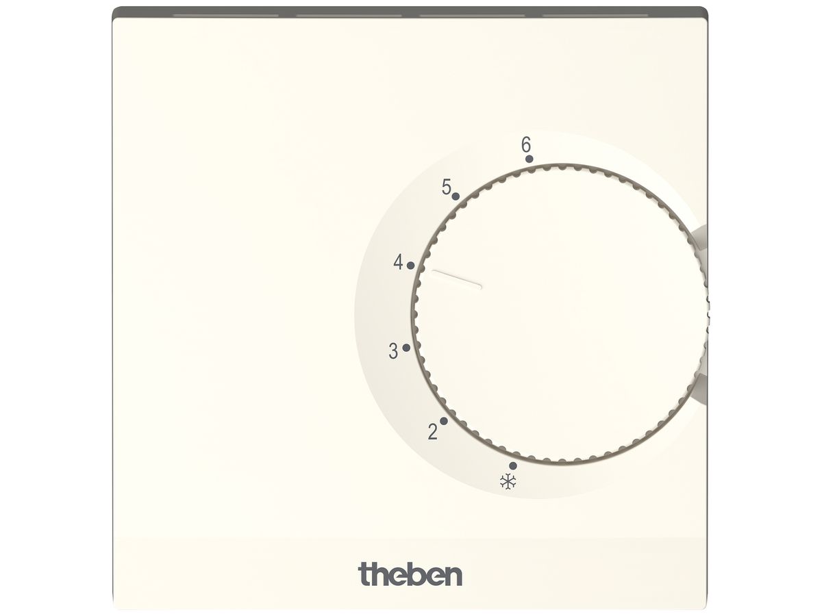 AP-Raumthermostat Theben RAMSES 701 S 230V AC 5…30°C 10A 76×76mm weiss