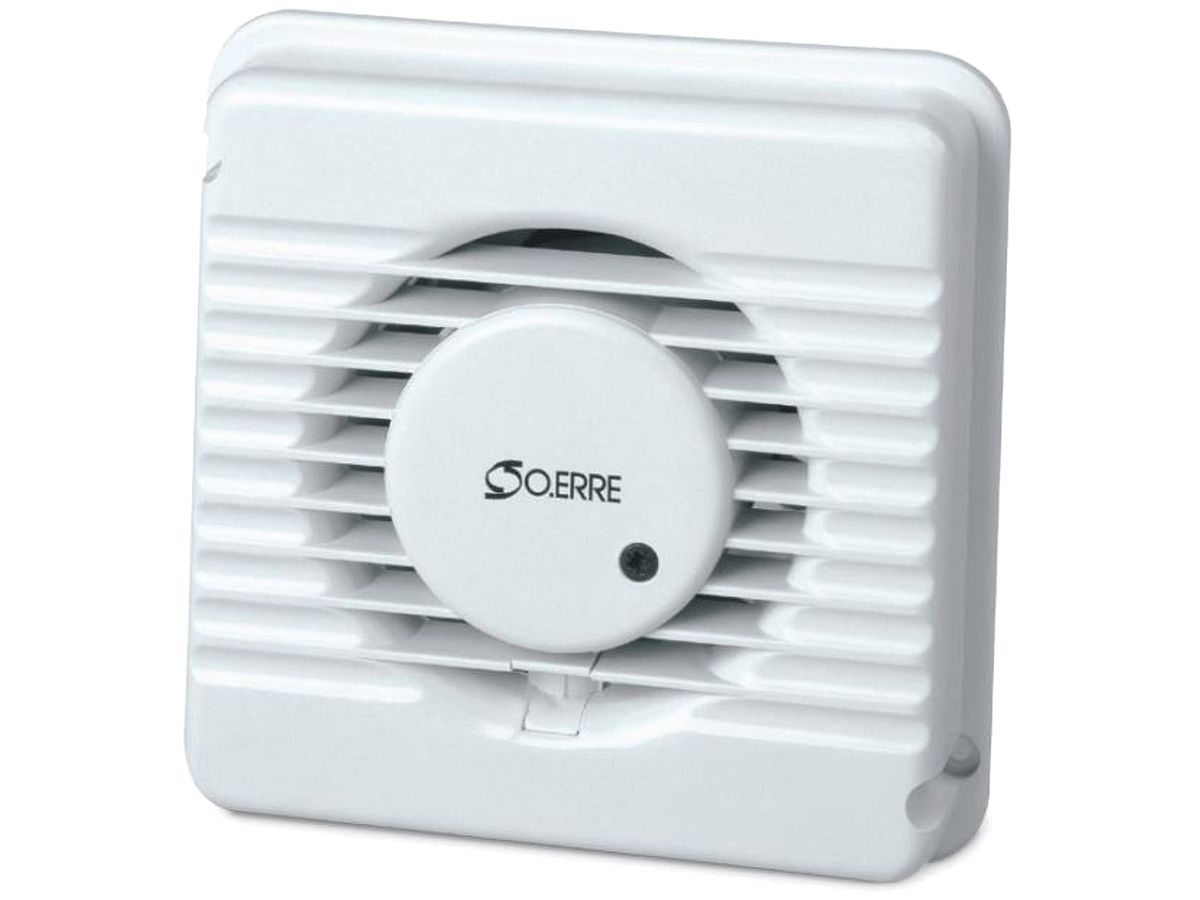 Ventilator STANDARD 8T, 35m³/h 15W Ø75mm, mit Nachlauf, weiss