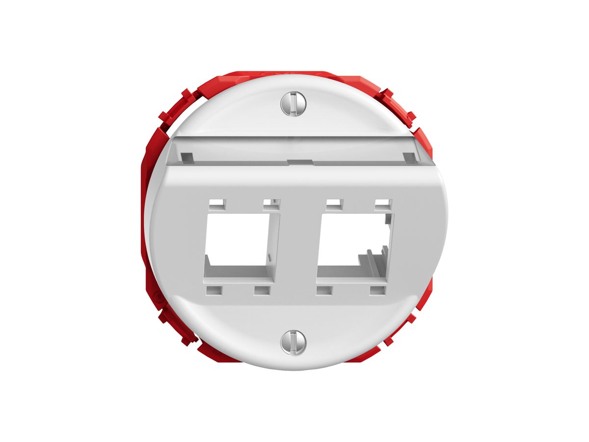 Montageset STANDARDdue SNAPFIX® für freenet Kat.5e/6 Trägerplatte 2× ws