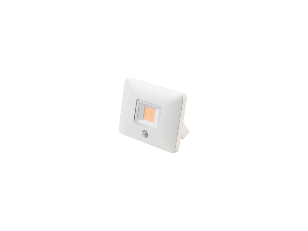 LED-Strahler SG Flom Midi PIR 10W 1290lm 830 IP65 100° 120×95mm weiss