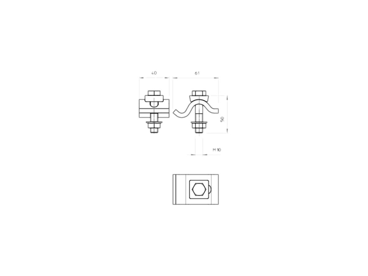 Spannklaue Leicht Bettermann M10×50mm