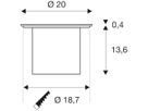 EB-LED-Bodenleuchte SLV ROCCI 200 EL 16W 1530lm 3000K rund Edelstahl IP65