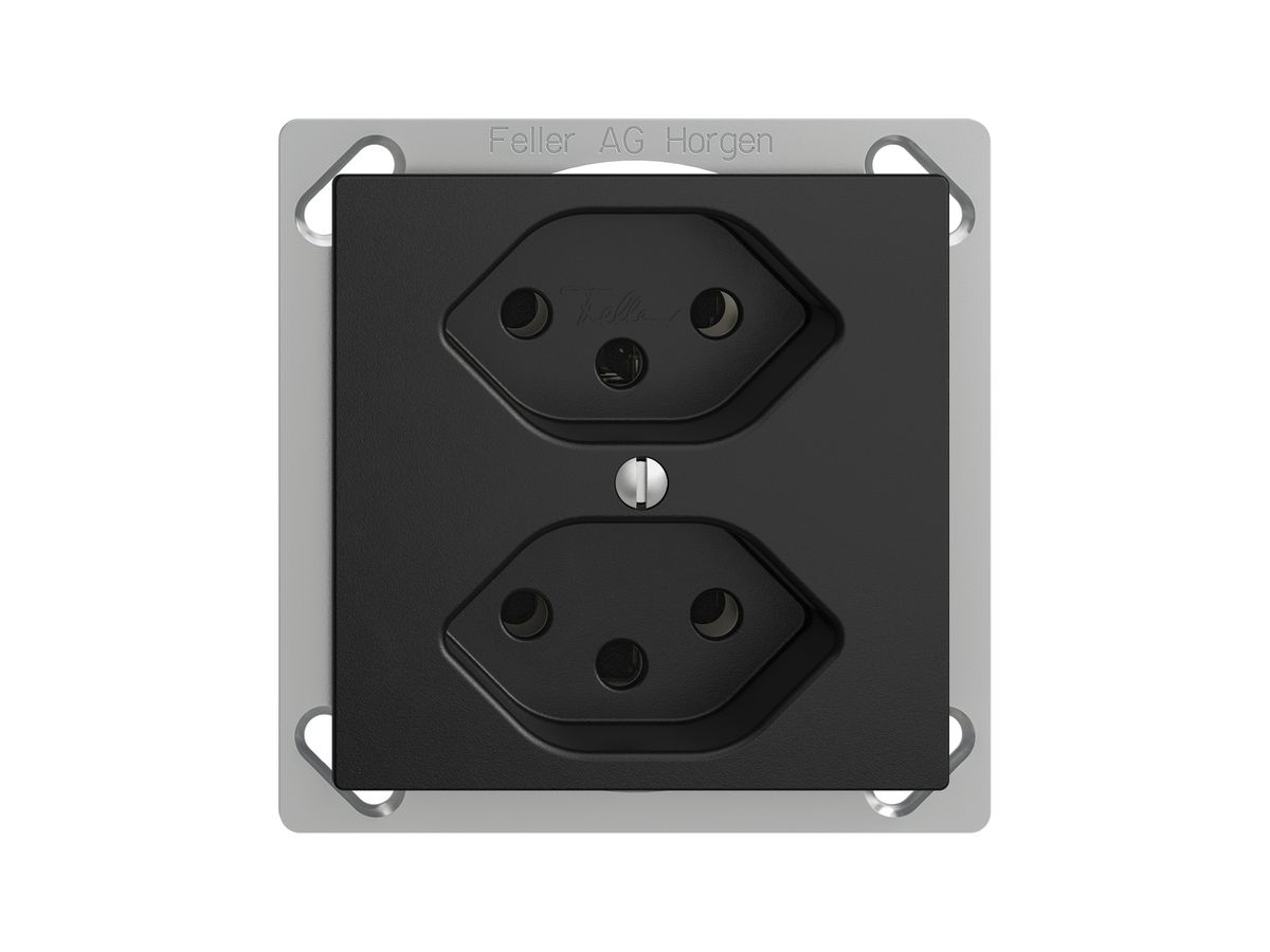 EB-Steckdose EDIZIOdue 2×T13 schwarz