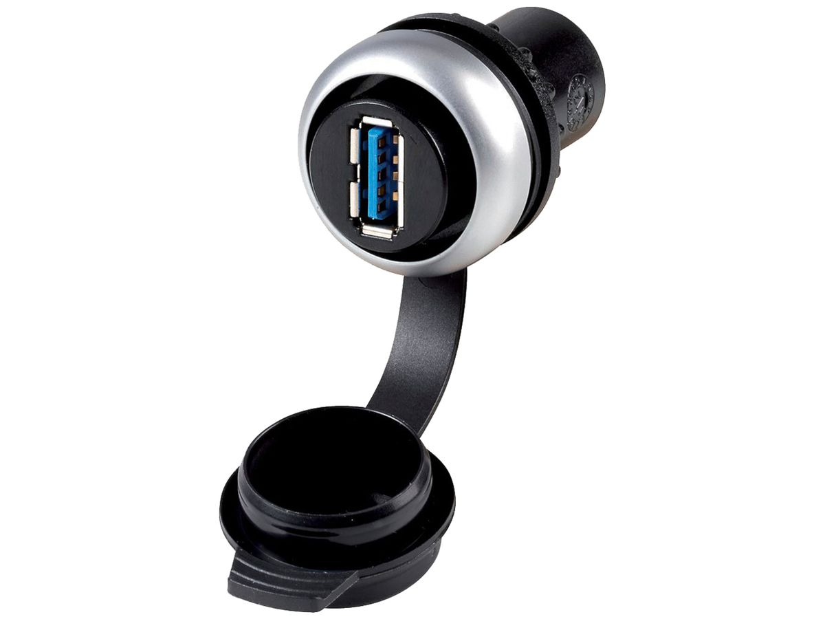 Kupplungsmodul Eaton M22-USB 2×USB-A Buchse/Buchse Ø30mm schwarz