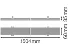 LED-Leuchteinsatz LEDVANCE TRUSYS UNIV 75W 12220lm 840 120° DALI 1504mm weiss