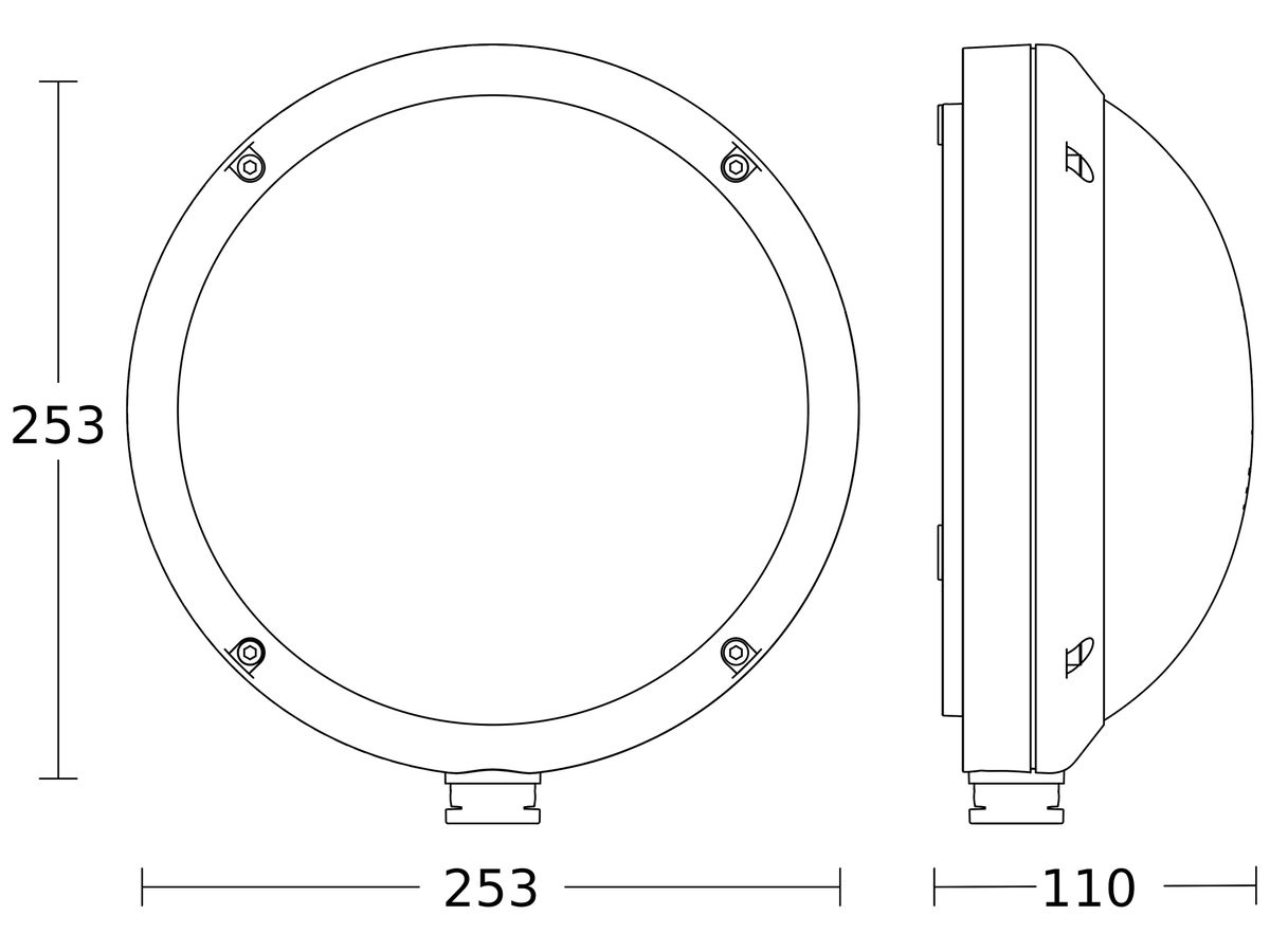 LED-Wandleuchte Steinel L 330 Master PIR 9W 753lm 3000K Ø253mm IP44