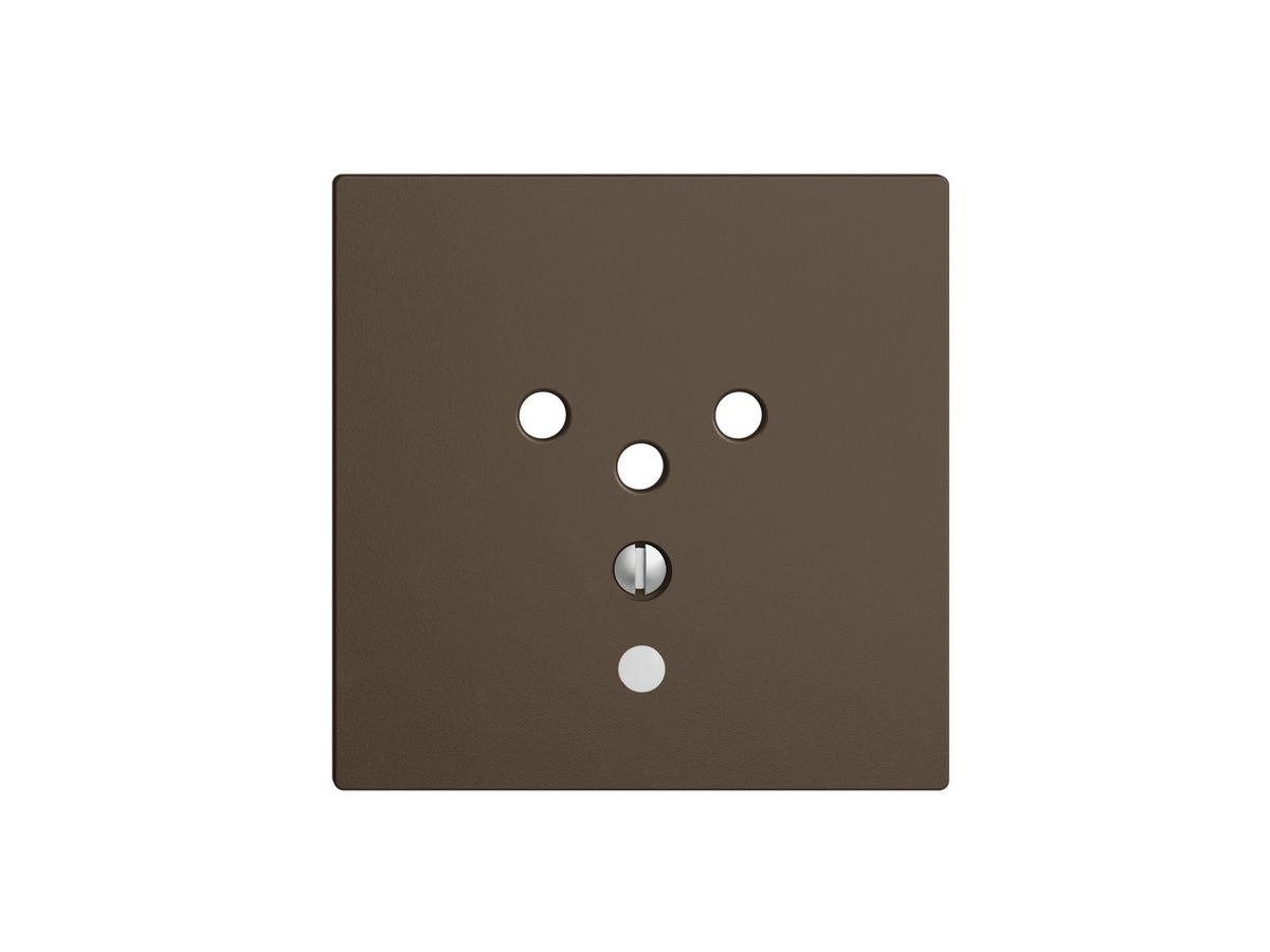 Frontplatte EDIZIOdue T12 coffee 60×60mm mit Linse für Steckdose