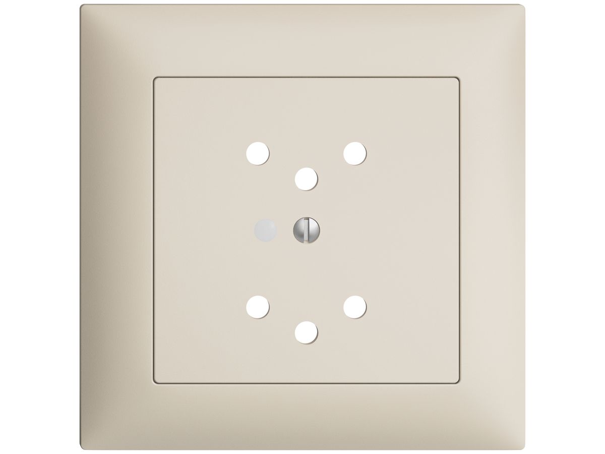 UP-Frontset EDIZIOdue crema 88×88mm 2×T12 mit Linse