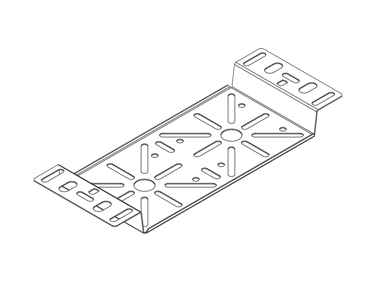 Apparate-Montageplatte 2×Lanz, verzinkt