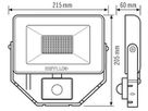 LED-Strahler ESYLUX AFL BASIC, 30W 4000K 3000lm 200×60×195mm IP65, weiss
