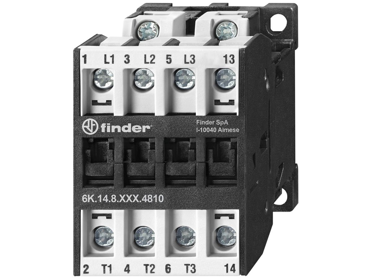 Leistungsschütz FINDER 6K.14 24VAC 3S+1S 10A/4kW (AC-3) AgSn02