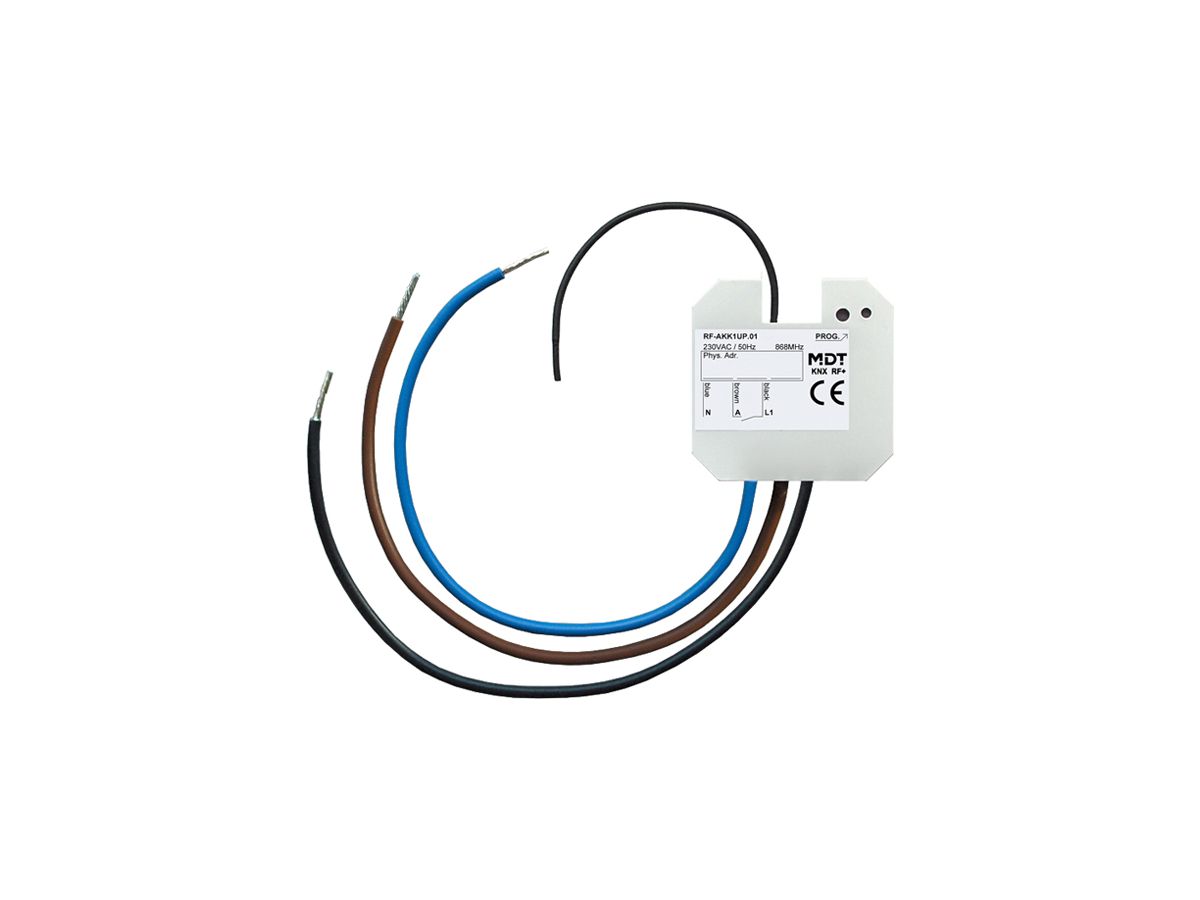 EB-Schaltaktor KNX RF+ MDT RF-AKK1UP.01 1-Kan 10A 230VAC