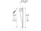 EB-LED-Wandleuchte SLV NOTAPO-2 700mA 2.2W 6lm 3000K EB 173×28mm weiss