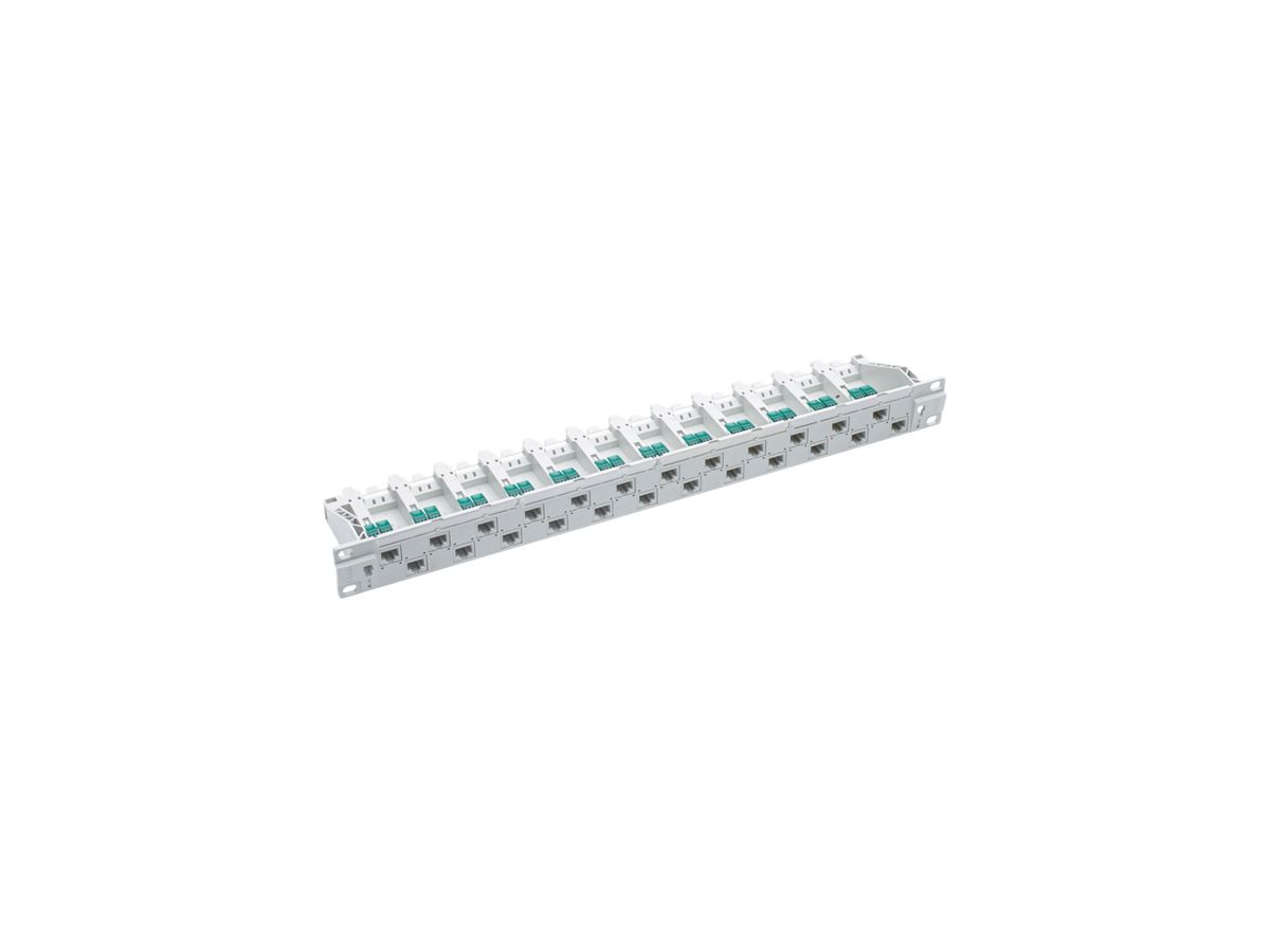 Rangierfeld 19" R&M Basic 1HE 24×RJ45 C5e/u-grau