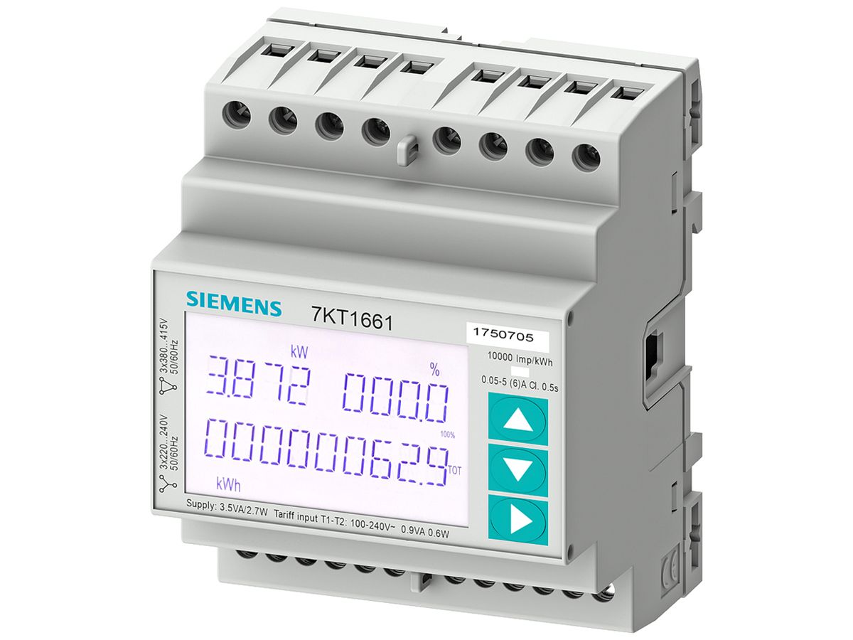Messgerät Siemens SENTRON 3L Modbus RTU/ASCII, L-L 400V, L-N 230V, 5A