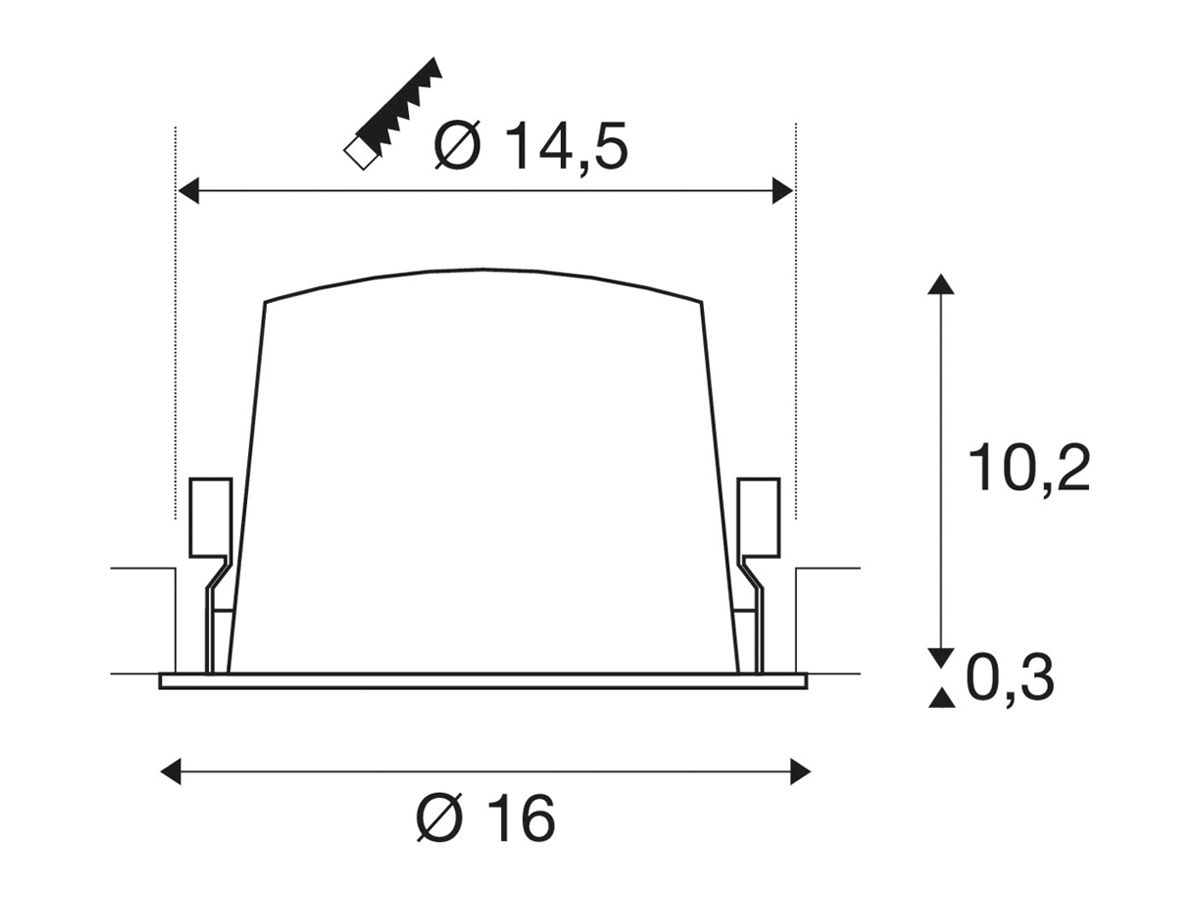 EB-LED-Deckenleuchte SLV NUMINOS XL 24W 3500lm 2700K NB DA DIM Ø160×105mm sz/ws