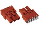Stecker WINSTA MIDI 3L ohne Zugentlastungsgehäuse, rot