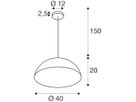 Pendelleuchte SLV FORCHINI M 40 E27 1×40W DIM Ø400mm schwarz/gold