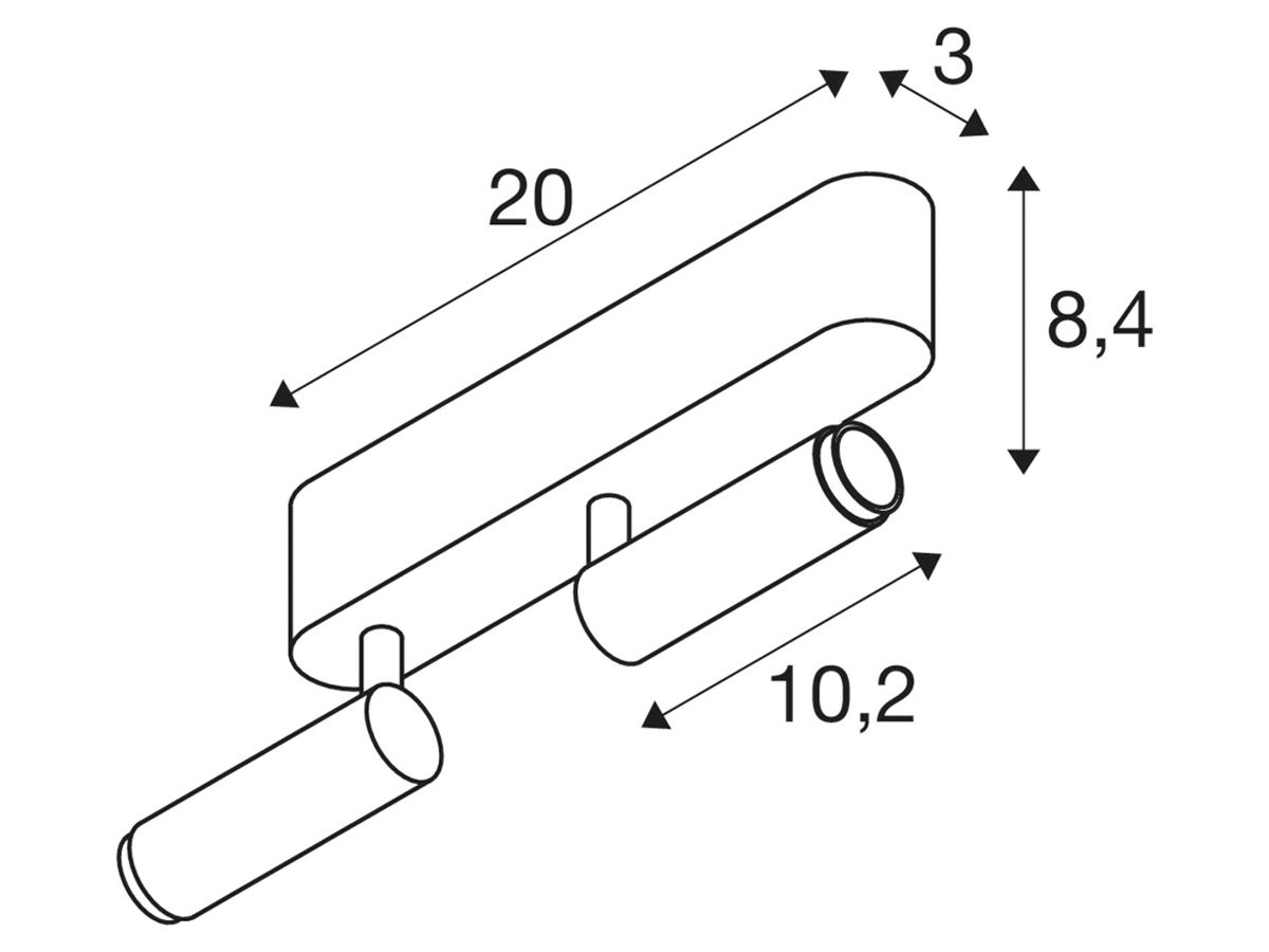 LED-Spot SLV GRIP SPOT S 21W 1200lm 2700K MB DIM 200×101×84mm schwarz/bronze