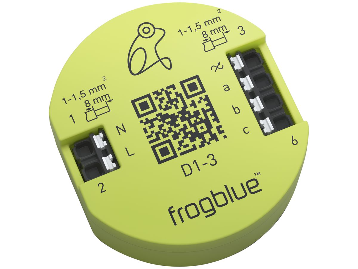EB-RF-Dimmaktor frogblue frogDim1-3, 1-Kanal 230V 300W, 3 Eingänge