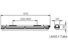 Feuchtraumleuchte Philips Ledinaire 1×G13 IP65 670×69×70mm grau