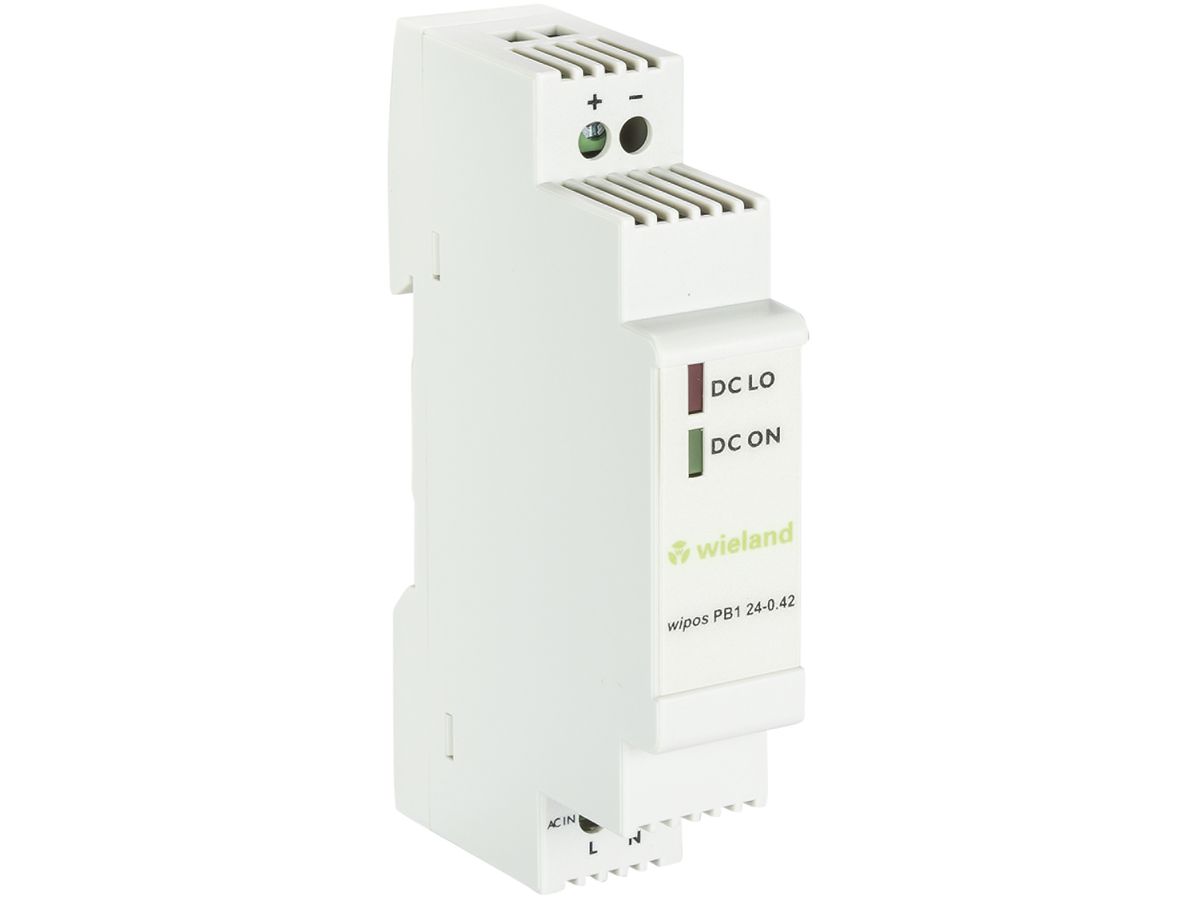 REG-Schaltnetzteil WIPOS 24VDC / 0.42A, 1-phasig, 1TE